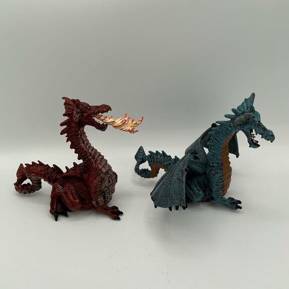 Set of 2 Papo hard plastic Dragons Mythological - Picture 1 of 6
